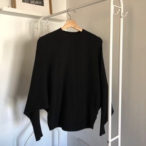 Black Mock Neck Sweater